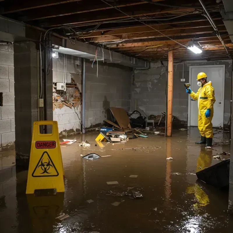 Flooded Basement Electrical Hazard in Crossville, AL Property